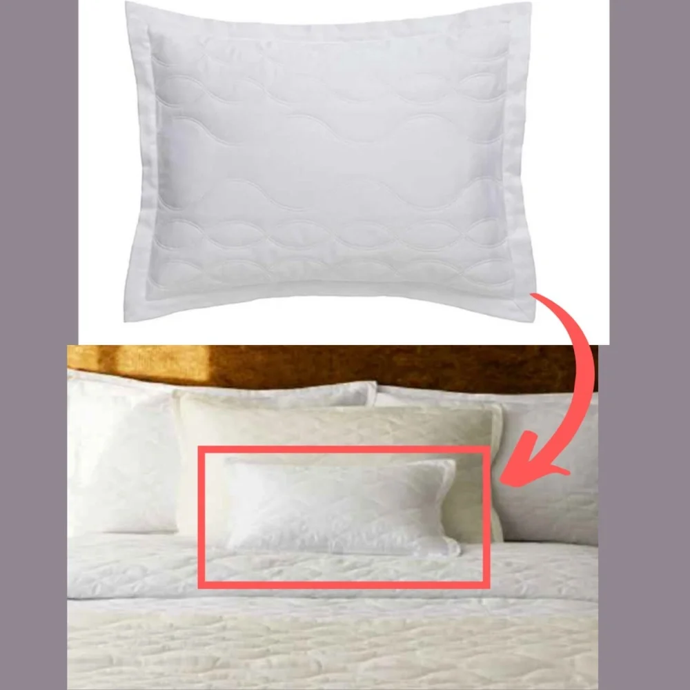 NIB Sferra Franca‎ Quilted [ 1 Boudoir ] Pillow Sham in White